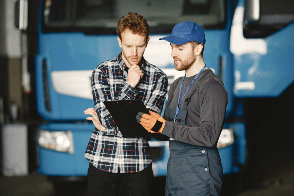 Towing cost Hobart guide showing a tow truck driver giving a quote.